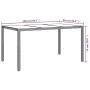 Garden table tempered glass synthetic rattan 150x90x75 cm brown by vidaXL, Garden tables - Ref: Foro24-316704, Price: 135,29 ...