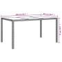 Mesa jardín vidrio templado ratán sintético 150x90x75 cm marrón de vidaXL, Mesas de jardín - Ref: Foro24-316704, Precio: 136,...