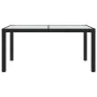 Garden table tempered glass synthetic rattan 150x90x75 cm black by vidaXL, Garden tables - Ref: Foro24-316705, Price: 148,08 ...