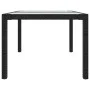 Garden table tempered glass synthetic rattan 150x90x75 cm black by vidaXL, Garden tables - Ref: Foro24-316705, Price: 148,08 ...