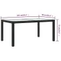 Garden table tempered glass synthetic rattan 150x90x75 cm black by vidaXL, Garden tables - Ref: Foro24-316705, Price: 148,08 ...