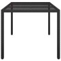 Mesa jardín vidrio templado ratán sintético 150x90x75 cm negro de vidaXL, Mesas de jardín - Ref: Foro24-316706, Precio: 128,4...