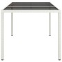 Mesa jardín vidrio templado ratán sintético 150x90x75 cm blanco de vidaXL, Mesas de jardín - Ref: Foro24-316709, Precio: 126,...