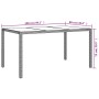 Mesa jardín vidrio templado ratán sintético 150x90x75 cm blanco de vidaXL, Mesas de jardín - Ref: Foro24-316709, Precio: 126,...