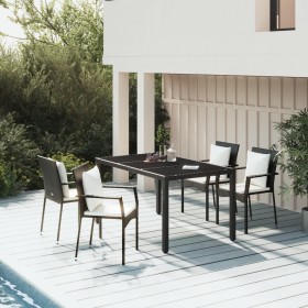 Set de muebles jardín 5 pzas con cojines ratán sintético negro en Conjuntos de jardín | Comprar online en Foru.es
