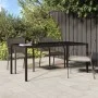 Mesa jardín vidrio templado ratán sintético marrón 190x90x75 cm de vidaXL, Mesas de jardín - Ref: Foro24-316711, Precio: 148,...