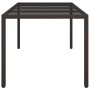 Mesa jardín vidrio templado ratán sintético marrón 190x90x75 cm de vidaXL, Mesas de jardín - Ref: Foro24-316711, Precio: 150,...