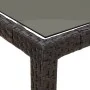 Mesa jardín vidrio templado ratán sintético marrón 190x90x75 cm de vidaXL, Mesas de jardín - Ref: Foro24-316711, Precio: 148,...
