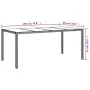 Mesa jardín vidrio templado ratán sintético marrón 190x90x75 cm de vidaXL, Mesas de jardín - Ref: Foro24-316711, Precio: 148,...