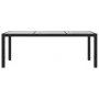 Mesa jardín vidrio templado ratán sintético negra 190x90x75 cm de vidaXL, Mesas de jardín - Ref: Foro24-316712, Precio: 170,4...