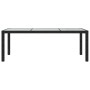 Mesa jardín vidrio templado ratán sintético negra 190x90x75 cm de vidaXL, Mesas de jardín - Ref: Foro24-316712, Precio: 172,5...
