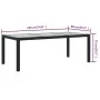 Mesa jardín vidrio templado ratán sintético negra 190x90x75 cm de vidaXL, Mesas de jardín - Ref: Foro24-316712, Precio: 170,4...