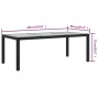 Mesa jardín vidrio templado ratán sintético negra 190x90x75 cm de vidaXL, Mesas de jardín - Ref: Foro24-316712, Precio: 172,5...