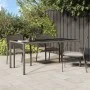 Mesa jardín vidrio templado ratán sintético gris 190x90x75 cm de vidaXL, Mesas de jardín - Ref: Foro24-316715, Precio: 135,40...