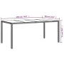 Mesa jardín vidrio templado ratán sintético gris 190x90x75 cm de vidaXL, Mesas de jardín - Ref: Foro24-316715, Precio: 135,40...