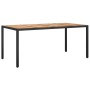 Mesa de jardín madera acacia ratán sintético negra 190x90x75 cm de vidaXL, Mesas de jardín - Ref: Foro24-316722, Precio: 181,...