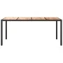 Black synthetic rattan acacia wood garden table 190x90x75 cm by vidaXL, Garden tables - Ref: Foro24-316722, Price: 178,66 €, ...