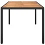 Black synthetic rattan acacia wood garden table 190x90x75 cm by vidaXL, Garden tables - Ref: Foro24-316722, Price: 178,66 €, ...