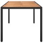 Mesa de jardín madera acacia ratán sintético negra 190x90x75 cm de vidaXL, Mesas de jardín - Ref: Foro24-316722, Precio: 181,...