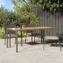 Mesa de jardín madera acacia ratán sintético gris 190x90x75 cm de vidaXL, Mesas de jardín - Ref: Foro24-316723, Precio: 172,6...