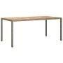 Mesa de jardín madera acacia ratán sintético gris 190x90x75 cm de vidaXL, Mesas de jardín - Ref: Foro24-316723, Precio: 172,6...