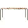 Mesa de jardín madera acacia ratán sintético gris 190x90x75 cm de vidaXL, Mesas de jardín - Ref: Foro24-316723, Precio: 172,6...