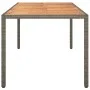 Mesa de jardín madera acacia ratán sintético gris 190x90x75 cm de vidaXL, Mesas de jardín - Ref: Foro24-316723, Precio: 172,6...
