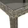 Mesa de jardín de vidrio templado ratán PE gris 250x100x75 cm de vidaXL, Mesas de jardín - Ref: Foro24-316727, Precio: 144,16...