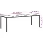 Mesa de jardín de vidrio templado ratán PE gris 250x100x75 cm de vidaXL, Mesas de jardín - Ref: Foro24-316727, Precio: 144,16...