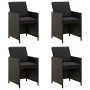 Sillas de jardín 4 unidades con cojines ratán sintético negro de vidaXL, Sillas de jardín - Ref: Foro24-316746, Precio: 219,8...