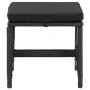 Garden stools 4 units and black synthetic rattan cushions by vidaXL, Garden chairs - Ref: Foro24-316749, Price: 133,02 €, Dis...