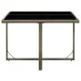 Mesa de jardín ratán sintético y vidrio gris 109x107x74 cm de vidaXL, Mesas de jardín - Ref: Foro24-316765, Precio: 102,84 €,...