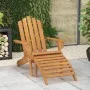 Silla de jardín Adirondack con reposapiés madera acacia maciza de vidaXL, Sillas de jardín - Ref: Foro24-316831, Precio: 125,...