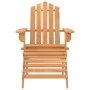 Silla de jardín Adirondack con reposapiés madera acacia maciza de vidaXL, Sillas de jardín - Ref: Foro24-316831, Precio: 125,...