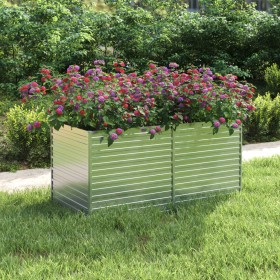 Arriate de acero galvanizado plateado 160x80x77 cm de vidaXL, Maceteros y jardineras - Ref: Foro24-316880, Precio: 67,07 €, D...