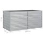Arriate de acero galvanizado plateado 160x80x77 cm de vidaXL, Maceteros y jardineras - Ref: Foro24-316880, Precio: 67,07 €, D...