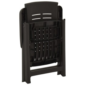 Sillas de jardín reclinables 2 unidades plástico gris antracita en Sillas de jardín | Comprar online en Foru.es