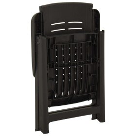 Sillas de jardín reclinables 2 unidades plástico gris antracita en Sillas de jardín | Comprar online en Foru.es