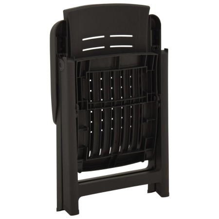 Sillas de jardín reclinables 2 unidades plástico gris antracita en Sillas de jardín | Comprar online en Foru.es