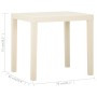 Mesa de jardín de plástico blanca 79x65x72 cm en Mesas de jardín | Comprar online en Foru.es