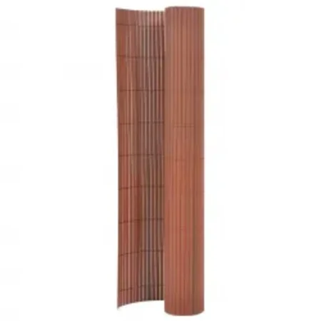 Valla de jardín doble cara marrón 110x400 cm de vidaXL, Paneles de vallas - Ref: Foro24-317159, Precio: 62,80 €, Descuento: %