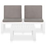 Set de muebles de jardín 2 piezas con cojines plástico blanco en Conjuntos de jardín | Comprar online en Foru.es