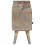 Mueble para TV madera maciza de mango rugosa gris 130x35x51 cm de vidaXL, Muebles TV - Ref: Foro24-321805, Precio: 184,82 €, ...