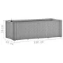 Arriate con sistema de riego automático gris 100x43x33 cm de vidaXL, Maceteros y jardineras - Ref: Foro24-317576, Precio: 120...