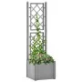 Flowerbed with trellis and gray automatic irrigation system by vidaXL, Pots and planters - Ref: Foro24-317577, Price: 102,10 ...
