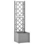 Arriate con enrejado y sistema de riego automático gris de vidaXL, Maceteros y jardineras - Ref: Foro24-317577, Precio: 103,8...