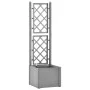 Flowerbed with trellis and gray automatic irrigation system by vidaXL, Pots and planters - Ref: Foro24-317577, Price: 102,10 ...