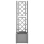 Arriate con enrejado y sistema de riego automático gris de vidaXL, Maceteros y jardineras - Ref: Foro24-317577, Precio: 103,8...