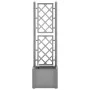 Flowerbed with trellis and gray automatic irrigation system by vidaXL, Pots and planters - Ref: Foro24-317577, Price: 102,10 ...
