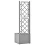 Flowerbed with trellis and gray automatic irrigation system by vidaXL, Pots and planters - Ref: Foro24-317577, Price: 102,10 ...